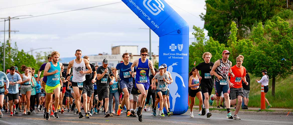 Runners cross the starting line at the 2022 Governor's Cup in Helena.